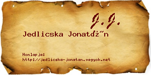 Jedlicska Jonatán névjegykártya